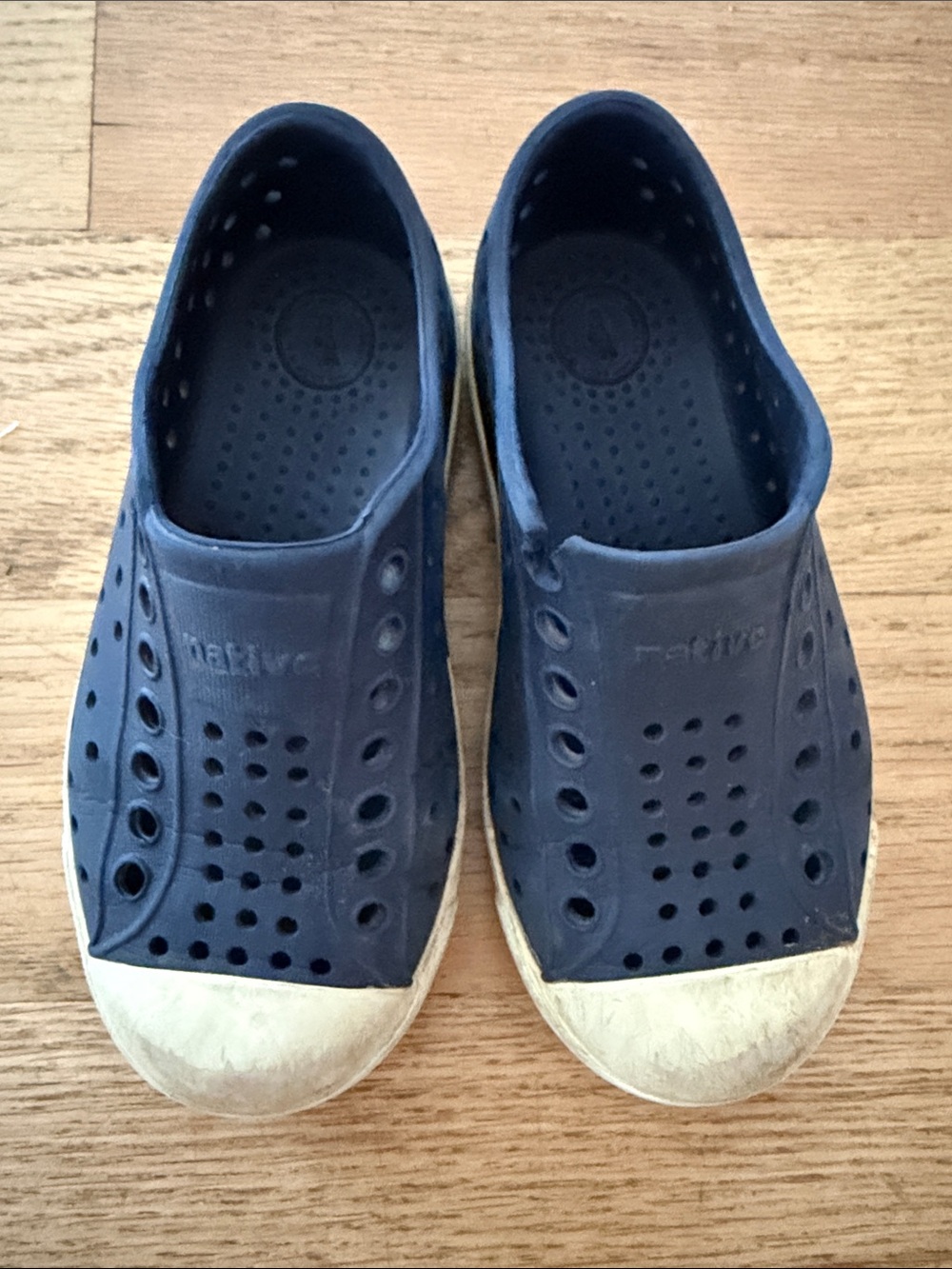 Native Shoes Navy Blue/White Water Shoes child size C9 unisex